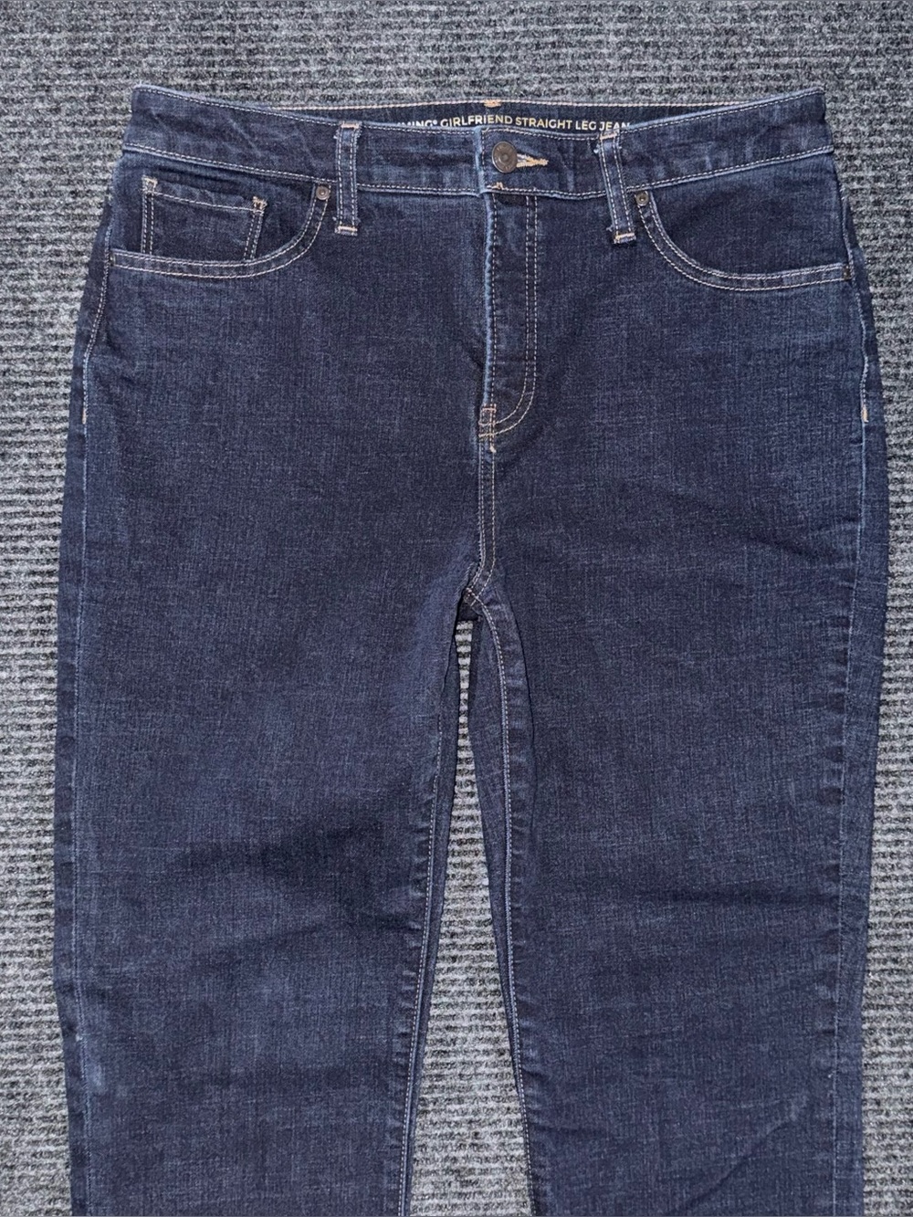 Chico’s So Slimming Girlfriend Straight Leg Jeans Women’s U.S 8 / chicos 1 Dark - Picture 3 of 8